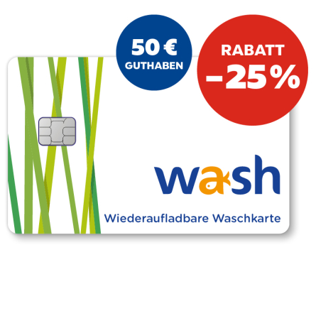 Waschkarte – 50 € Guthaben